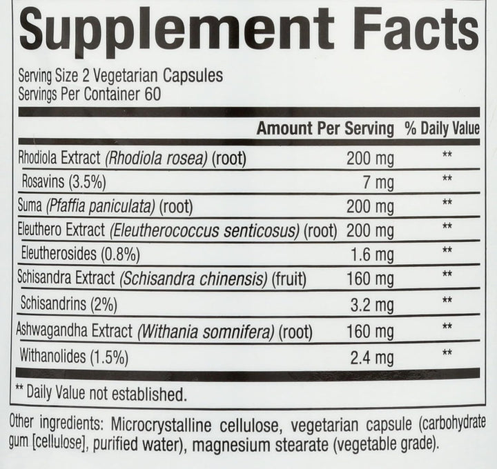 WomenSense AdrenaSense , AdrenaSense, Herbal Supplement for Adrenal Support and Stress Relief, Vegan, Non-GMO, 120 Capsules