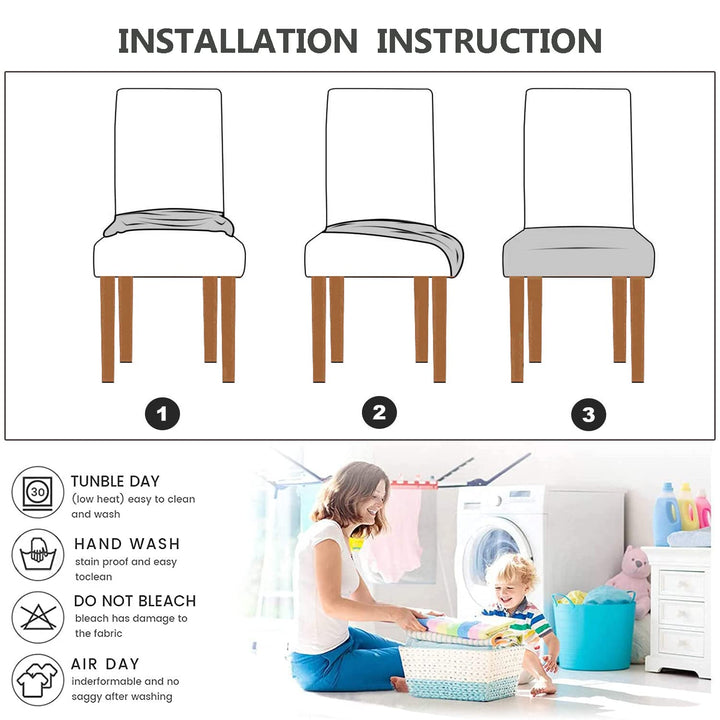 LANSHENG Waterproof Seat Covers for Dining Room Chairs,
