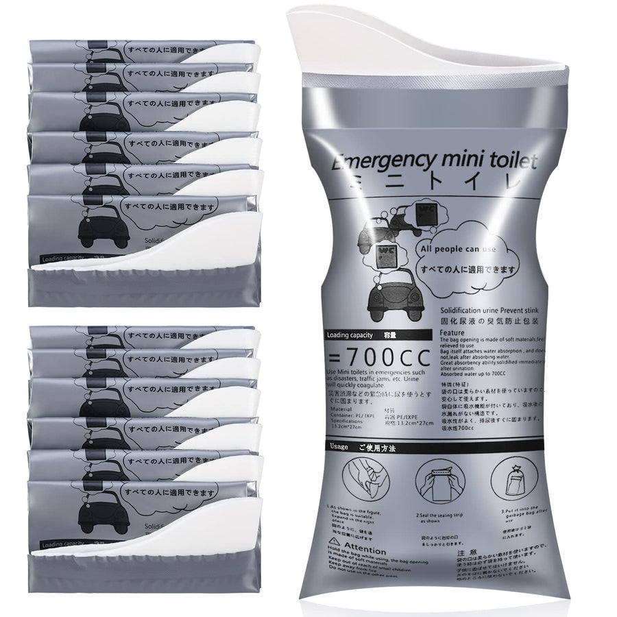28/234/20/12/8 Pack Disposable Urine Bags, 700ML Travel Pee Bags Unisex Urinal Bag Vomit Bag for Travel Traffic Jam Emergency Portable Camping Urinal Bags for Men Women (20)