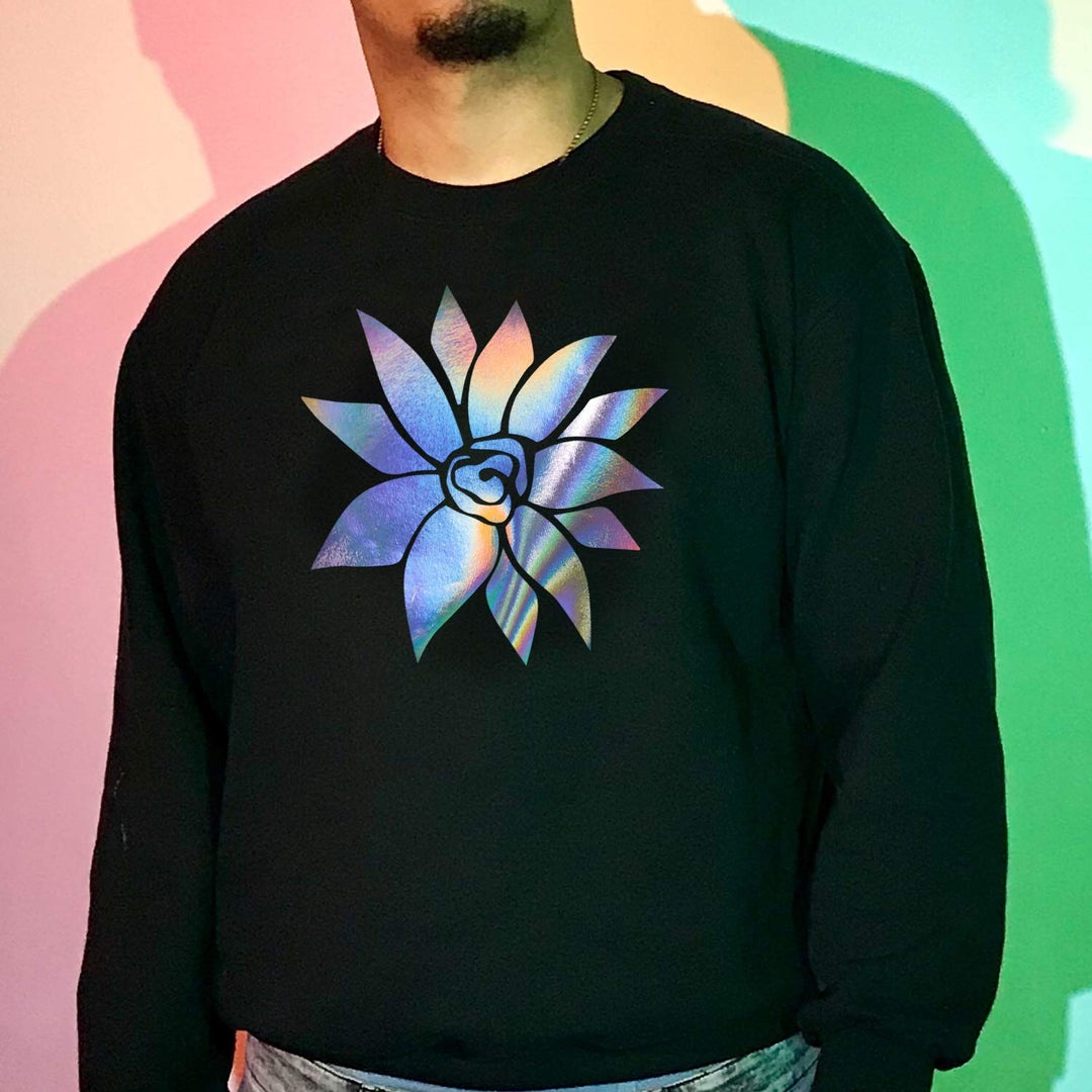 Holographic HTV Vinyl Roll 12 x5ft Silver Metallic Heat Transfer Vinyl Iron on Vinyl Easy to Cut &amp; Weed DIY Heat Press Design for T-Shirts