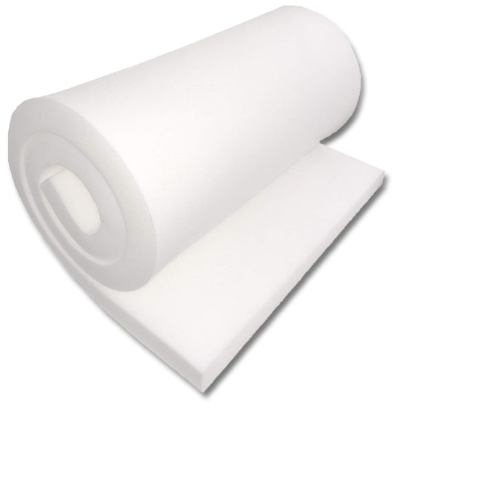 Upholstery Foam Cushion High Density, 6 H X 24 W X 24 L, White, 1 Count (Pack of 1)