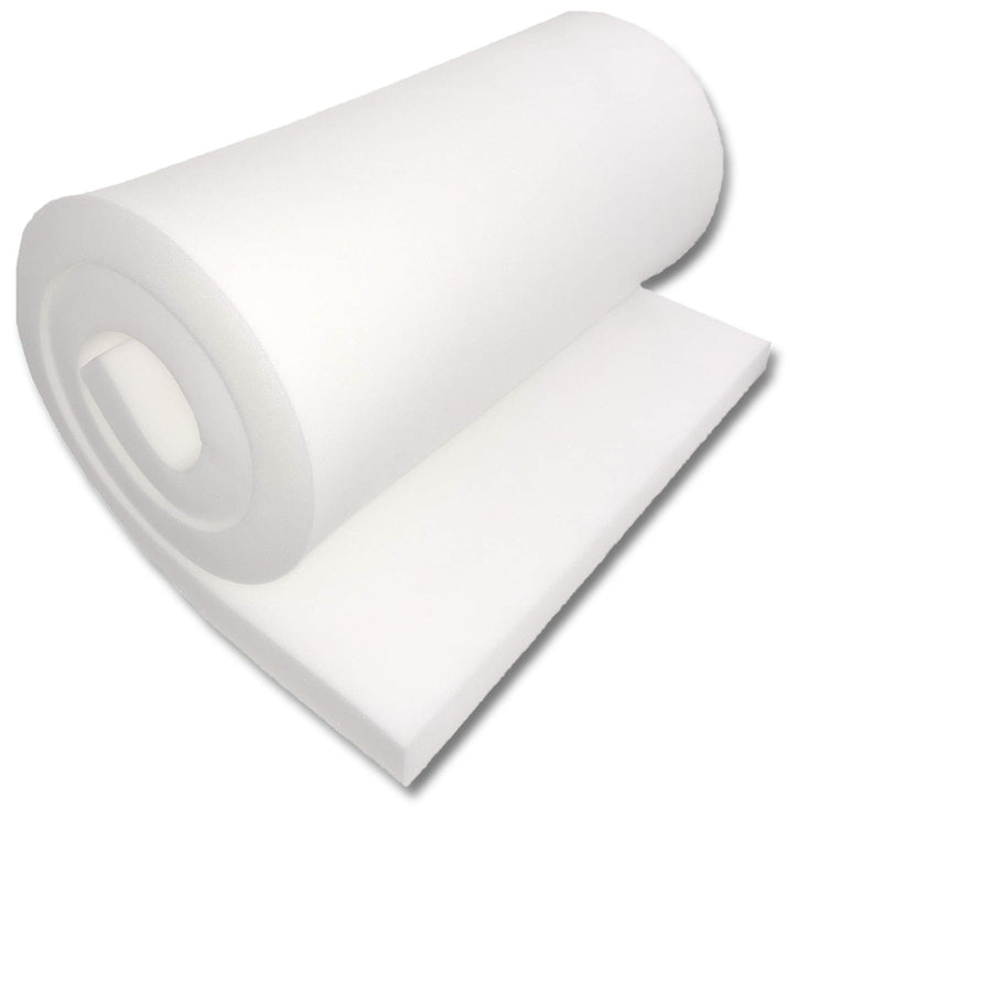 Upholstery Foam Cushion High Density, 6 H X 24 W X 24 L, White, 1 Count (Pack of 1)