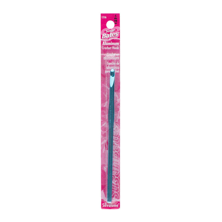 Silvalume Aluminum Crochet Hook 5-1/2 Size H 8 -Turquoise