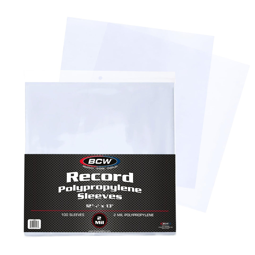 33 RPM Record Sleeves - 100 ct | Polypropylene Vinyl Record Outer Sleeves | 2 mil Thickness | Vinyl Record Album Protectors | Protective Sleeves for Vinyl Record Albums | Record Sleeves Outer