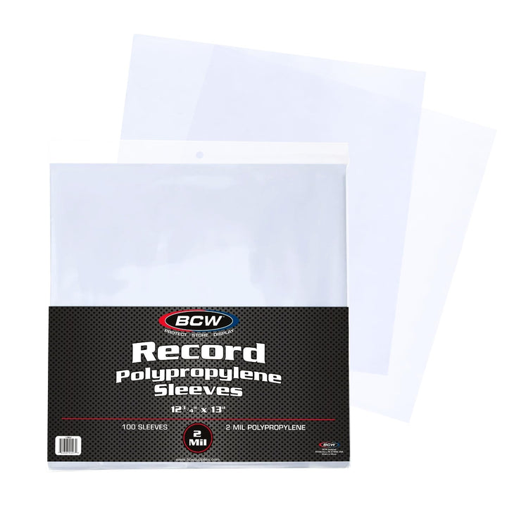 33 RPM Record Sleeves - 100 ct | Polypropylene Vinyl Record Outer Sleeves | 2 mil Thickness | Vinyl Record Album Protectors | Protective Sleeves for Vinyl Record Albums | Record Sleeves Outer