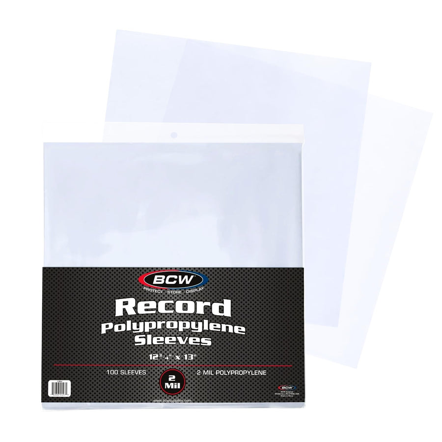 33 RPM Record Sleeves - 100 ct | Polypropylene Vinyl Record Outer Sleeves | 2 mil Thickness | Vinyl Record Album Protectors | Protective Sleeves for Vinyl Record Albums | Record Sleeves Outer