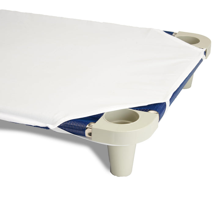 White Microfiber Cot Sheets for Preschool or Daycare, Elastic Loops for Extra Security, Super Soft and Durable (Standard Cot Sheet 23 x 52, 6-Pack)