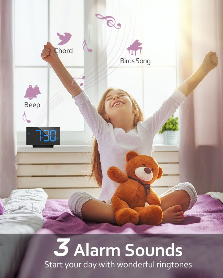 GOLOZA Digital Alarm Clock for Bedrooms, Digital Clock 