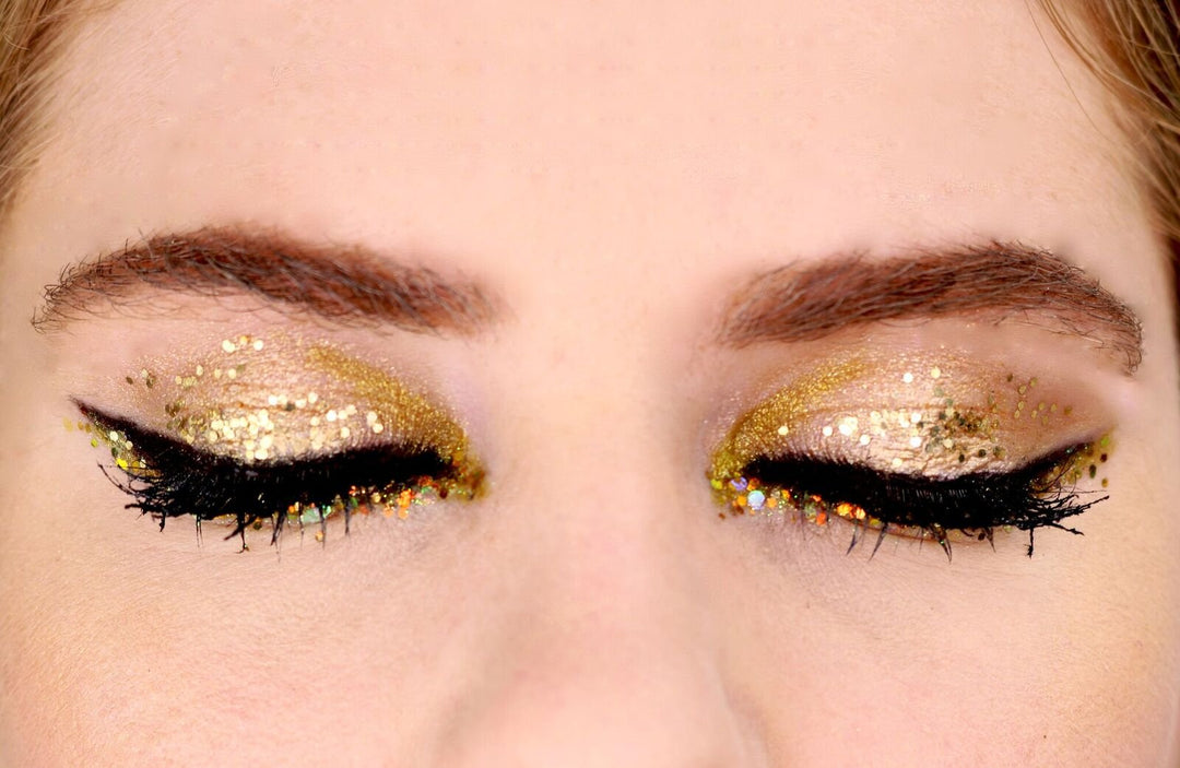 GLITTER GELLY Long Lasting Glitter Gel - Face, Eye and Body Glitter Makeup, Citrine Color