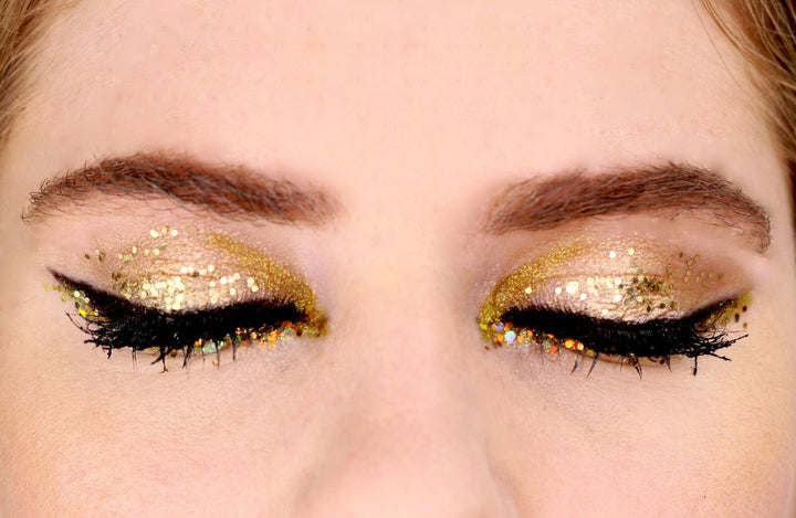 GLITTER GELLY Long Lasting Glitter Gel - Face, Eye and Body Glitter Makeup, Citrine Color