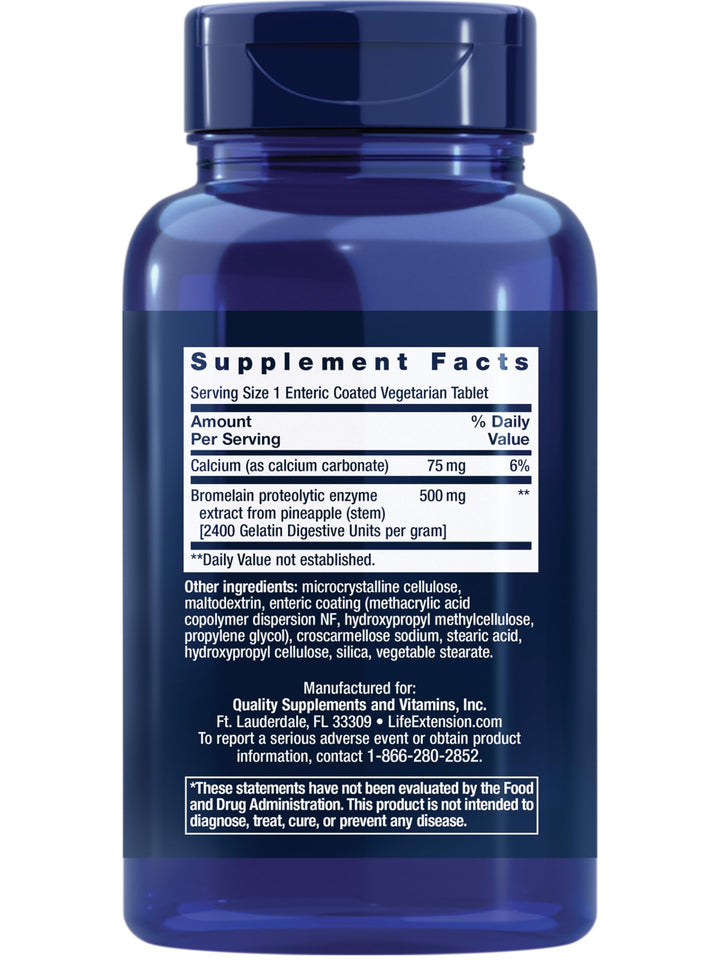 Specially-Coated Bromelain, Pineapple Extract, Joint Health, Joint Comfort, Vegetarian, Gluten-Free, Non-GMO, 500 mg, 60 enteric-Coated Tablets