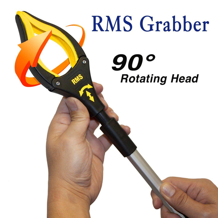 2-Pack 34 Inch and 21 Inch Grabber Reacher with Rotating Jaw - Mobility Aid Reaching Assist Tool