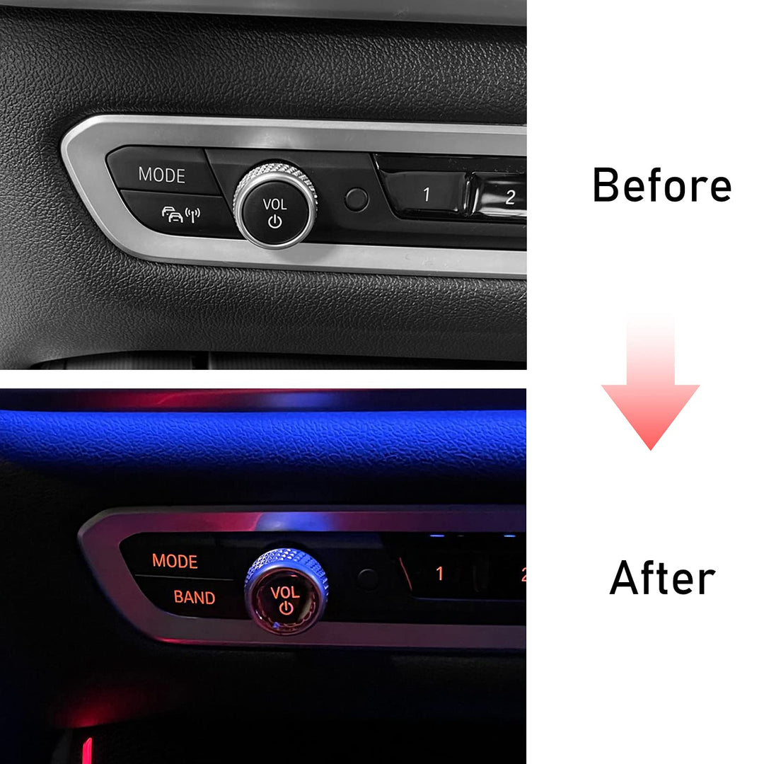 Jaronx Compatible with BMW Crystal Volume Knob Button C