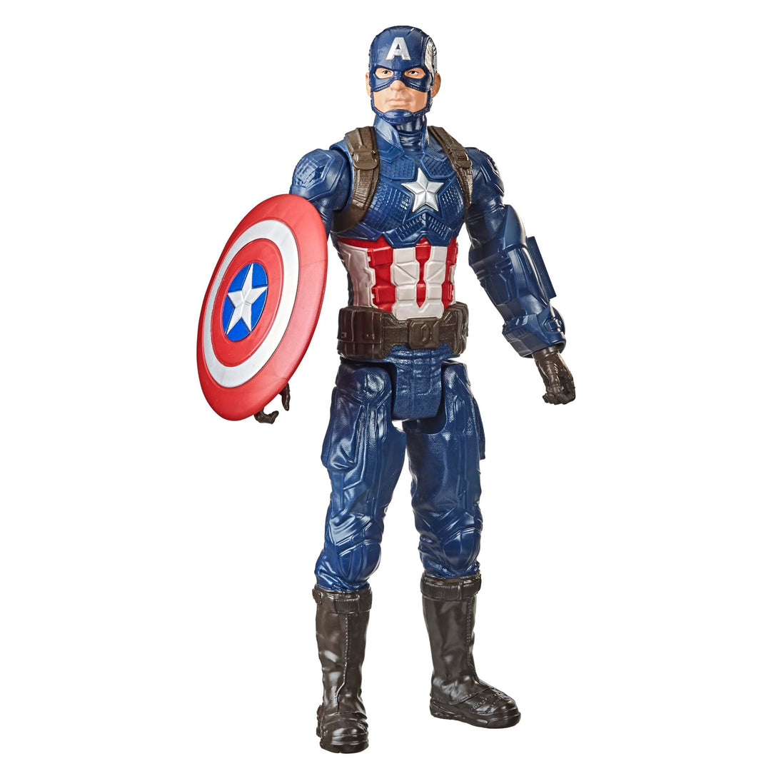 Marvel Titan Hero Series Collectible 12-Inch Captain America Action Figure, Toy for Ages 4 and Up