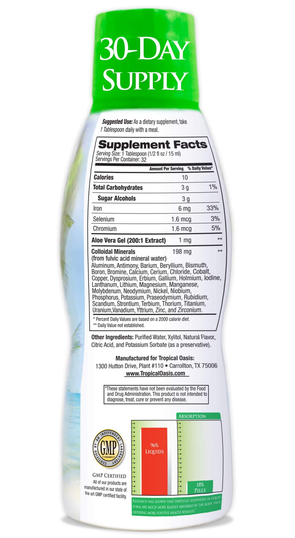 - Premium Ionized Plant Based Trace Minerals Liquid Formula- 74 essential minerals in liquid form for up to 96% Absorption - 16 oz, 32 servings