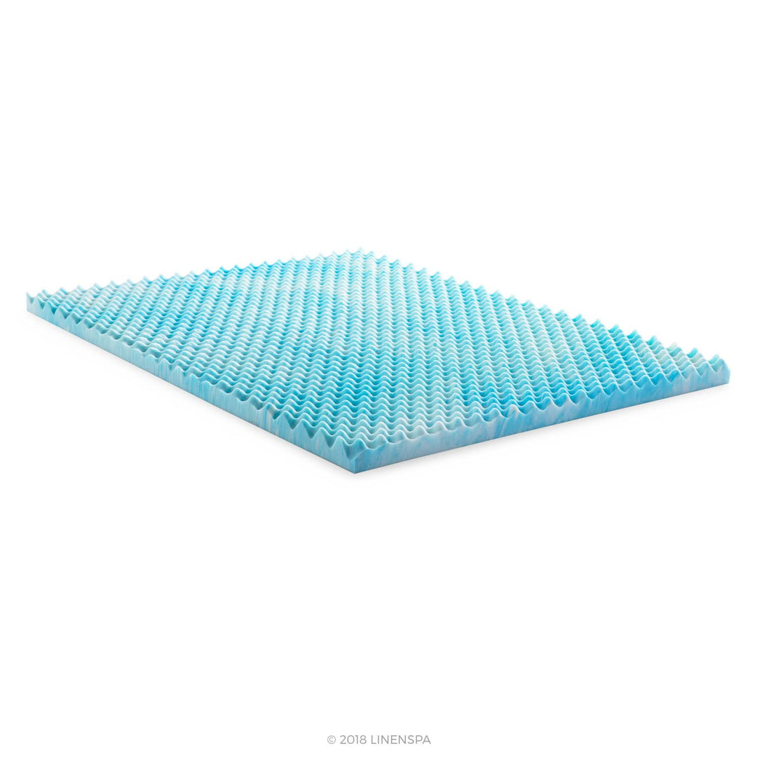Linenspa 3 Inch Convoluted Gel Swirl Memory Foam Mattre