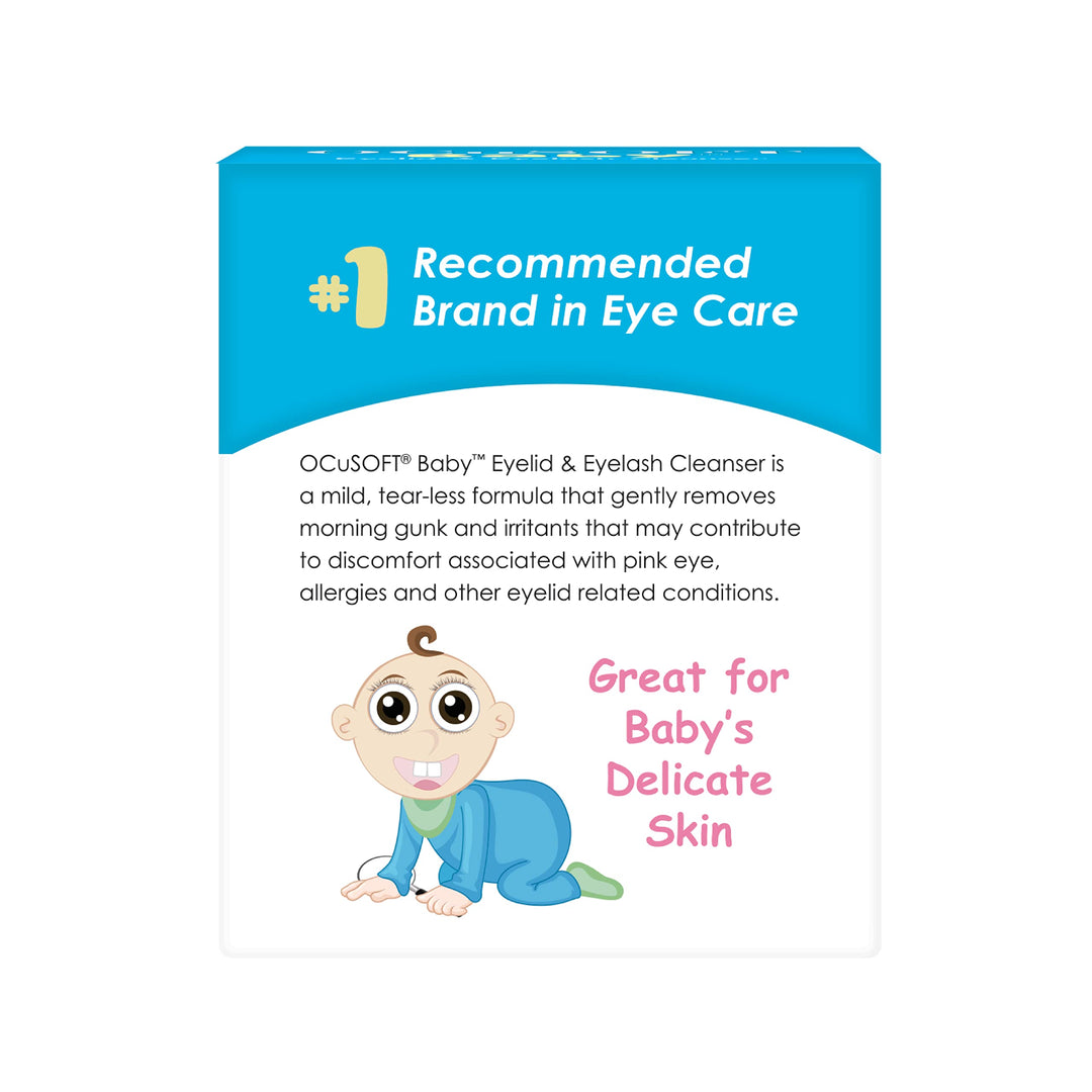 Baby Eyelid and Eyelash Cleanser, Pre-Moistened Towelette, 20 Count