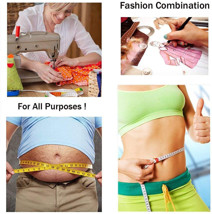 Retractable Double Scale Soft Tape Measure, 60150CM 60inch Dual Sided Flexible Ruler Measuring Tape, Weight Loss Medical Body Sewing Tailor Dressmaker Cloth Tools, Accurate Measurements 6 Pack