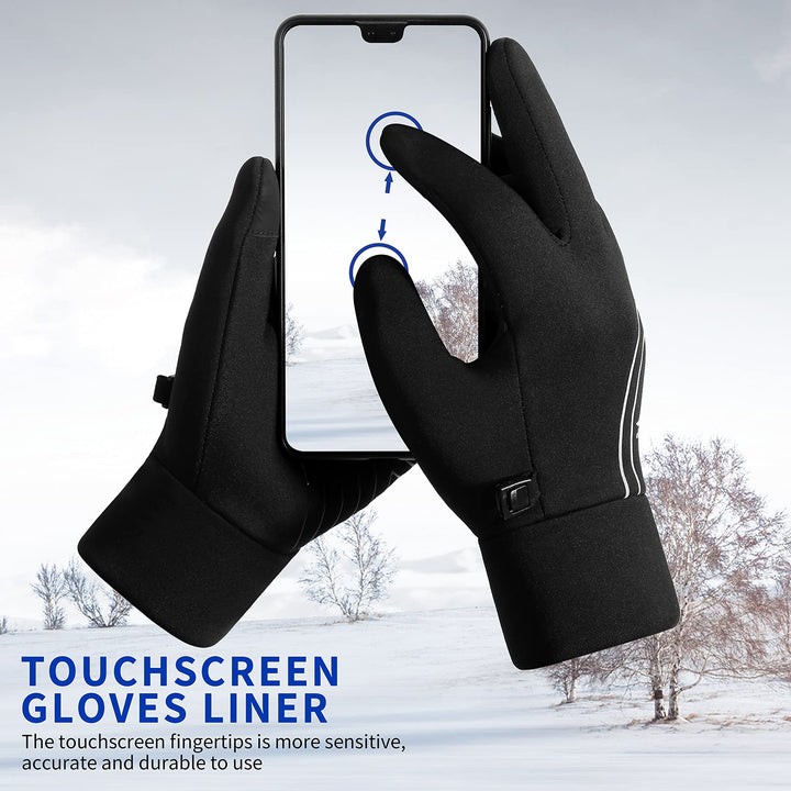 Winter Running Gloves for Men Women,Lightweight Touchscreen Gloves, Liners Thermal Warm Gloves for Cycling,Driving, Hiking, Walking, Texting