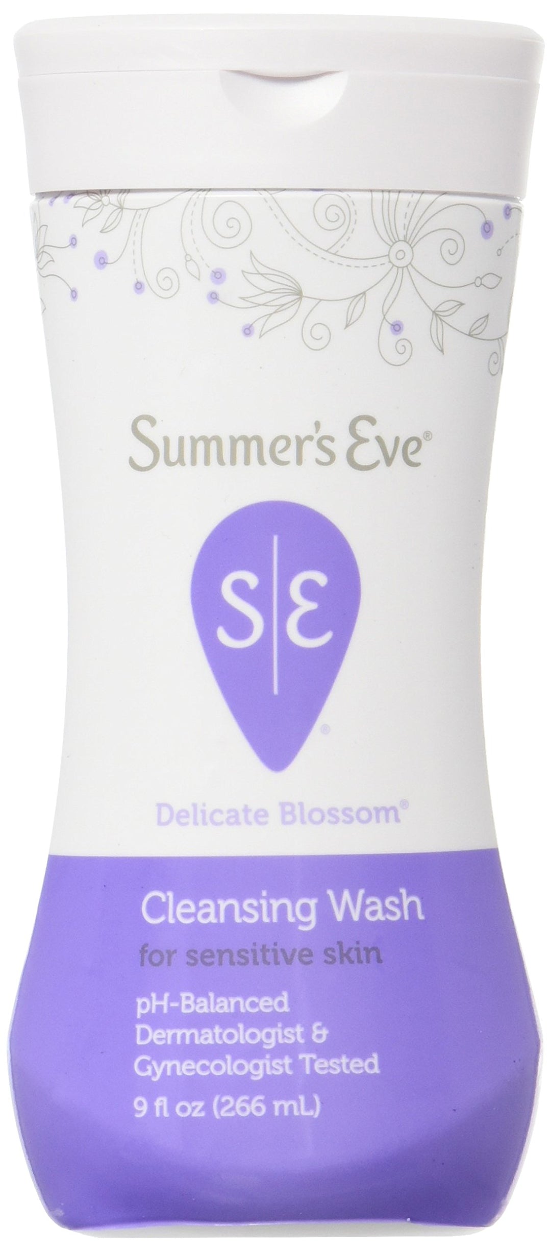 SUMMER&#39;S EVE Feminine Wash for Sensitive Skin-Delicate Blossom-9 oz, 2 pk