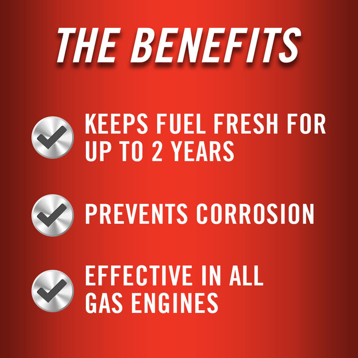 Storage Fuel Stabilizer - Keeps Fuel Fresh for 24 Months - Prevents Corrosion - Gasoline Treatment that Protects Fuel System - Fuel Saver - Treats 20 Gallons - 8 Fl. Oz. (22211)