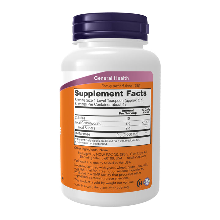 NOW Supplements, D-Mannose Powder for Immune Support, N