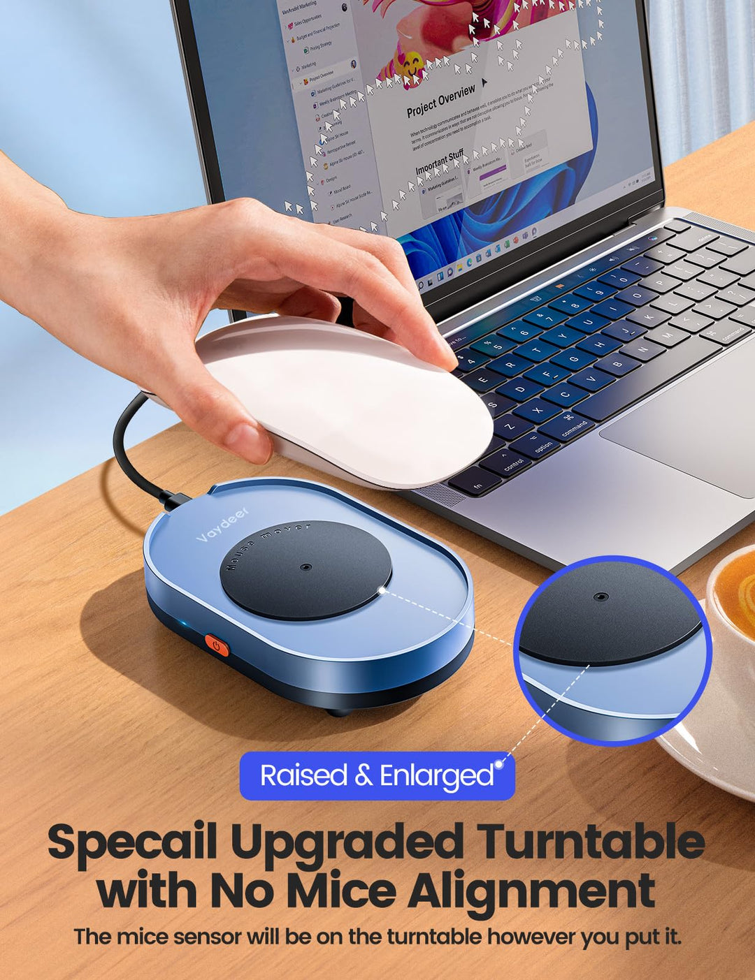 Undetectable Mouse Mover, M4 Mouse Jiggler Device with ON/Off Switch, Driver-Free Shaker Wiggler Mouse Movement Simulation for Computer Awakening, Gift Ideal for Men/Women
