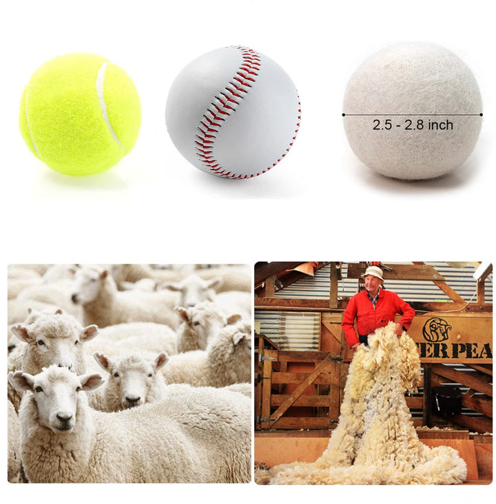 Wool Dryer Balls Reusable Natural Fabric Softeners and 