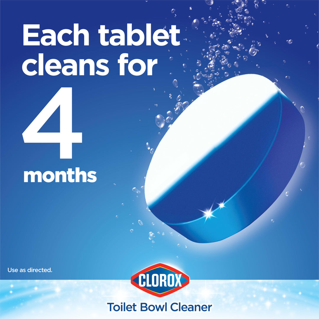 Clorox Automatic Toilet Bowl Cleaner Tablets, Bleach &a