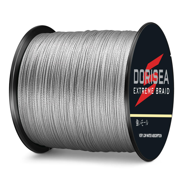 Extreme Braid 100% Pe Grey Braided Fishing Line 109Yards-2187Yards 6-550Lb Test Fishing Wire Fishing String-Abrasion Resistant Incredible Superline (300m/328Yards 80lb/0.48mm)