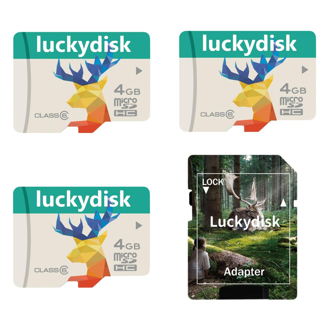 Luckydisk 1GB Micro SD Card Wholesale with Adapter for Android Smartphones and Tablets (2-Pack, 1GB)