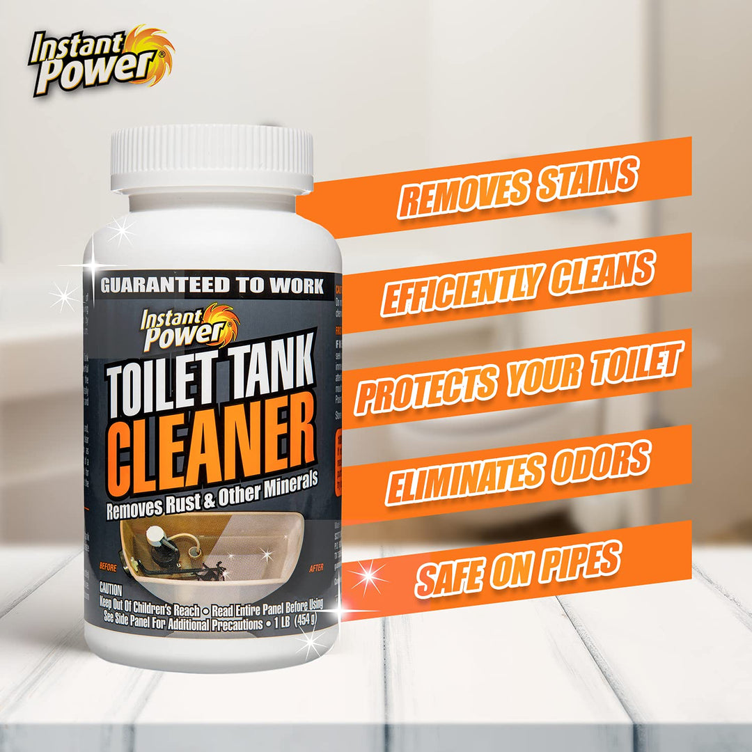Toilet Tank Cleaner – Bathroom Toilet Cleaning Powder, Removes Rust and Other Minerals, No Scrubbing, 16 Oz