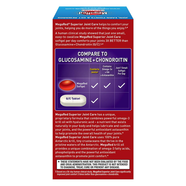 MegaRed 353mg Omega-3 Krill Oil Joint Care Supplement w