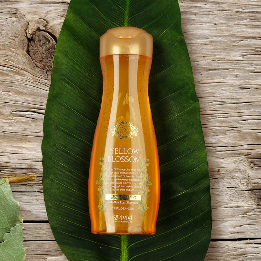 - Yellow Blossom Anti-Hair Loss Shampoo - Nourishing, Moisturizing, Scalp Care for Shine, 400ml