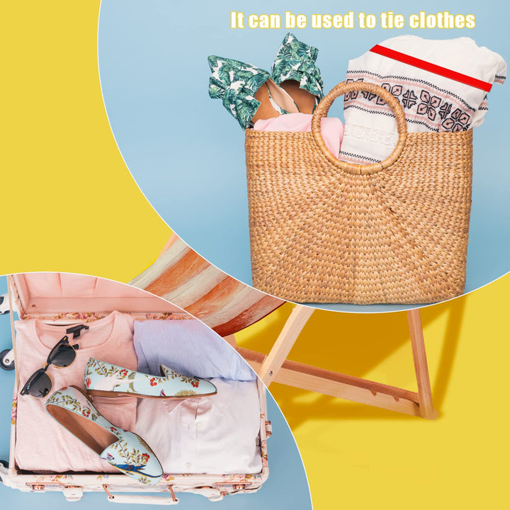 12 Pcs Beach Towel Bands, Rubber Elastic Beach Towel Holder Beach Accessories, A New Alternative for Beach Chair Clips, Multicolor Towel Bands for Beach Chairs Swim Vacation (11.8x0.4 Inch)