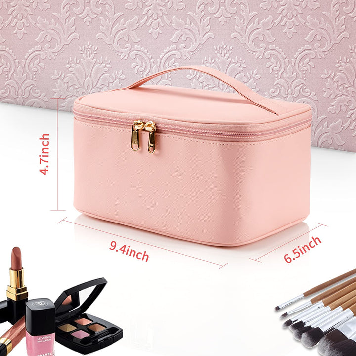 OCHEAL Pink Makeup Bag,Travel Makeup Organizer Bag, Lar