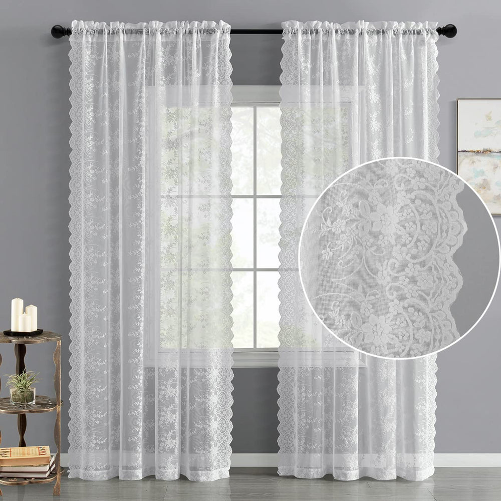 Kotile Lace Curtains 84 Inches Long - Country Branch Fl