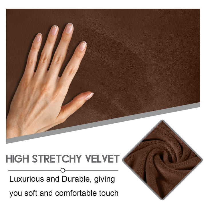 ULTICOR 4-Piece, 1 Seat Recliner Cover, Velvet Stretch 
