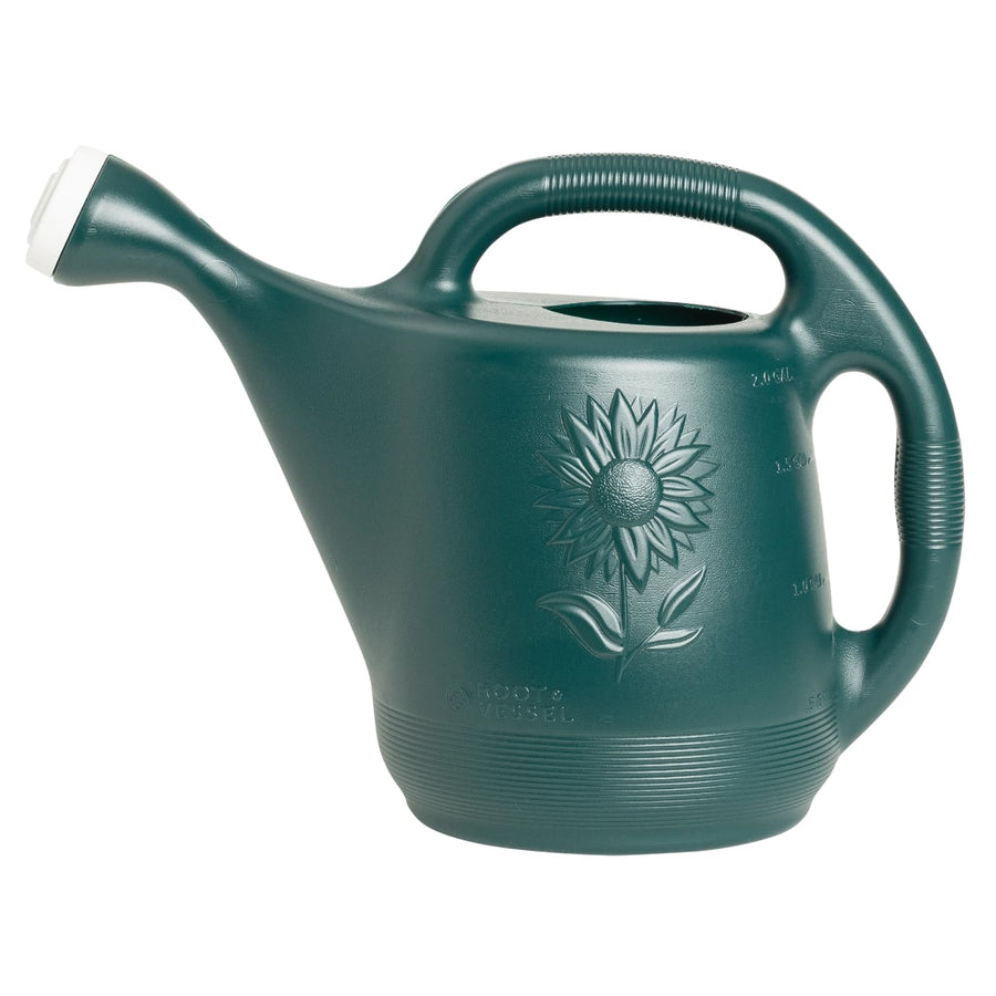 Root & Vessel 30301 Watering Can, 2-Gallon, Hunter Green