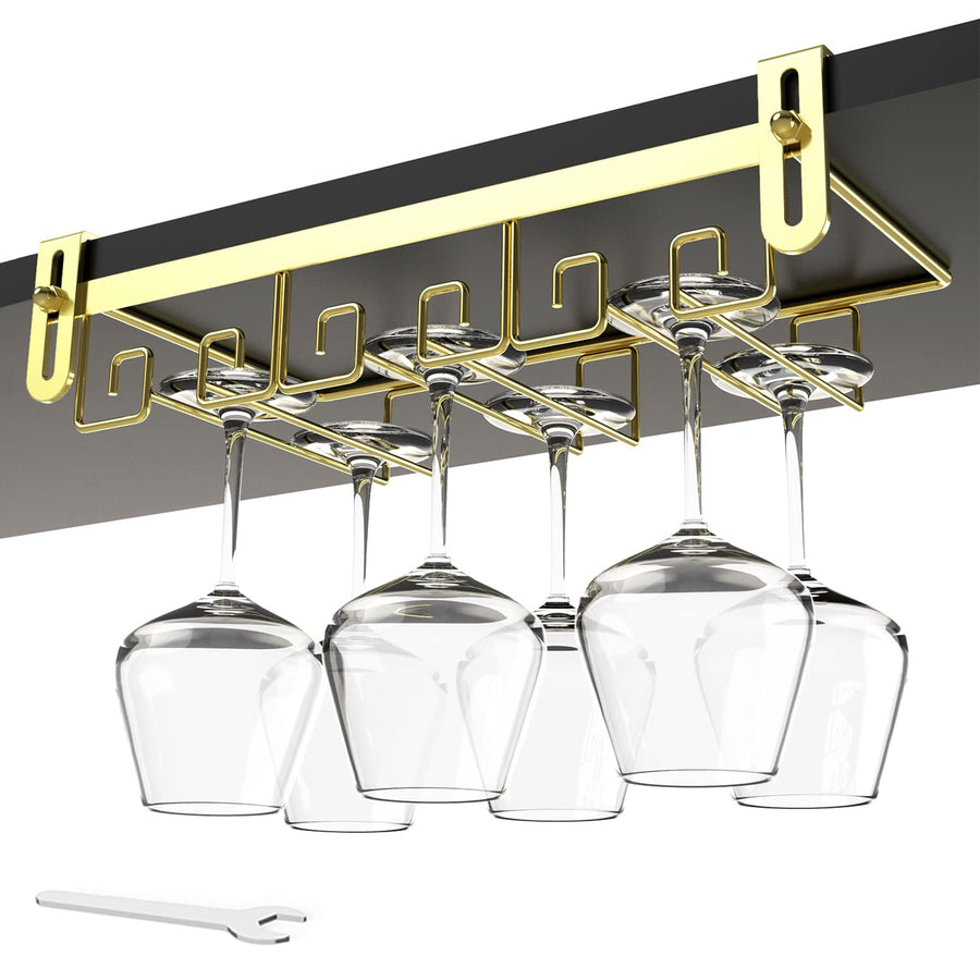 Under Cabinet Wine Glass Rack Gold, Wine Glass Holder Under Shelf, Wine Glass Racks Under Cabinet Wine Glass Hanger, Under Shelf Wine Glasses Holder Under Cabinet, Stemware Rack Under Cabinet