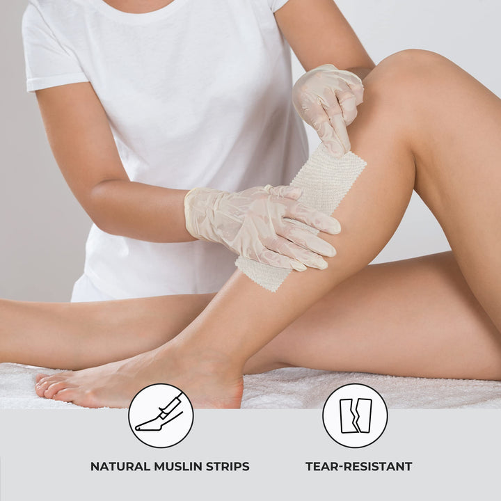 ForPro Natural Muslin Epilating Strips, Tear-Resistant, Pre-Cut Strips for Hair Removal, 3ââ‚¬Â W x 9ââ‚¬Â L , 100-Count