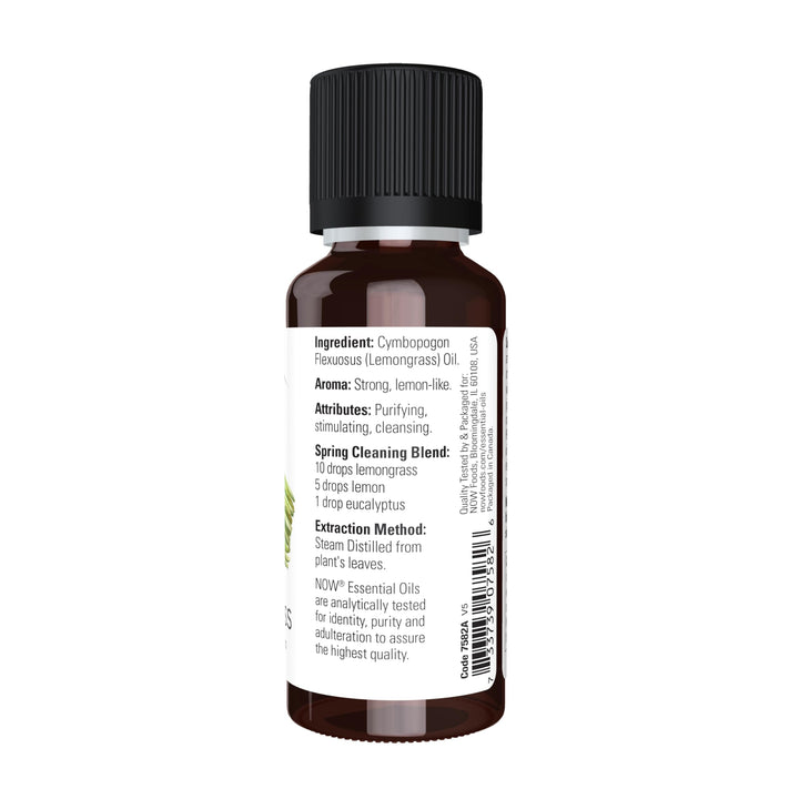 NOW Essential Oils, Lemongrass Oil, Uplifting Aromather