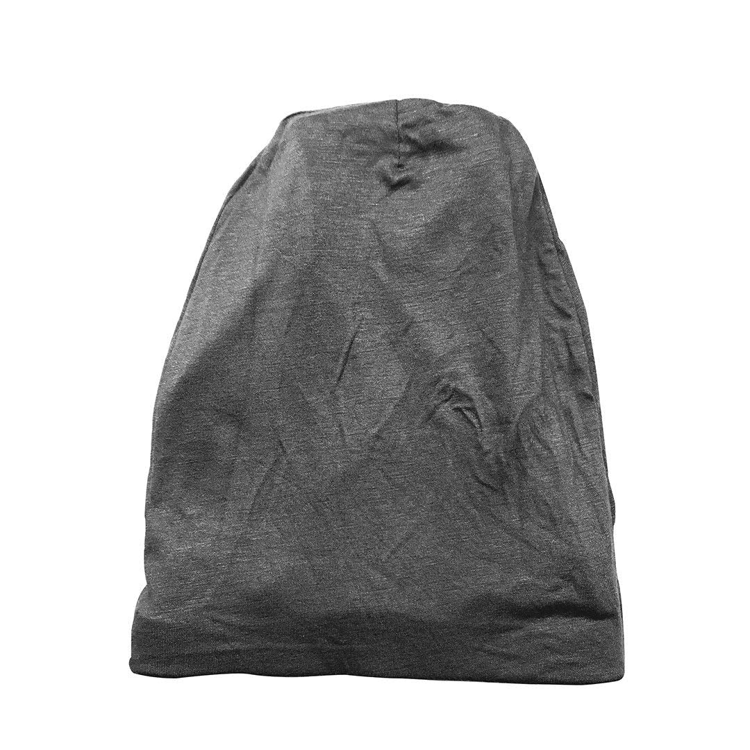Gray: Satin Lined Jersey Beanie, Gray