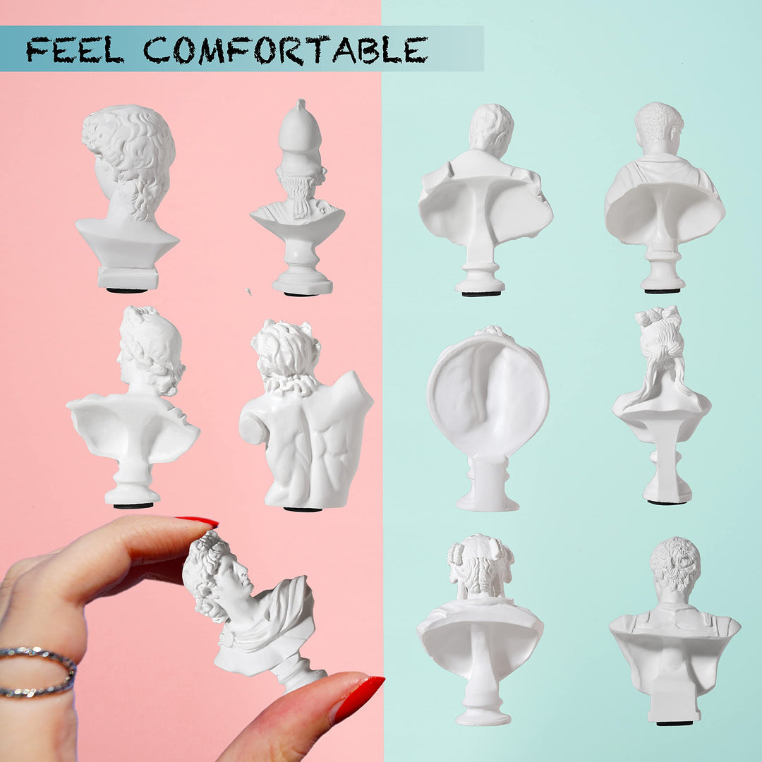 Greek Bust Statue and Sculptures Set of 10 PCS Greek Bust Statue Decor Roman Resin Mini Greek Mythology Figurine Greek God Statue Bust Small for Decor/Gifts/Drawing