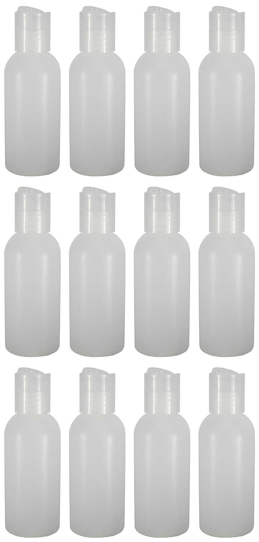 12 - Natural 2-ounce Bottles (Disc Cap)