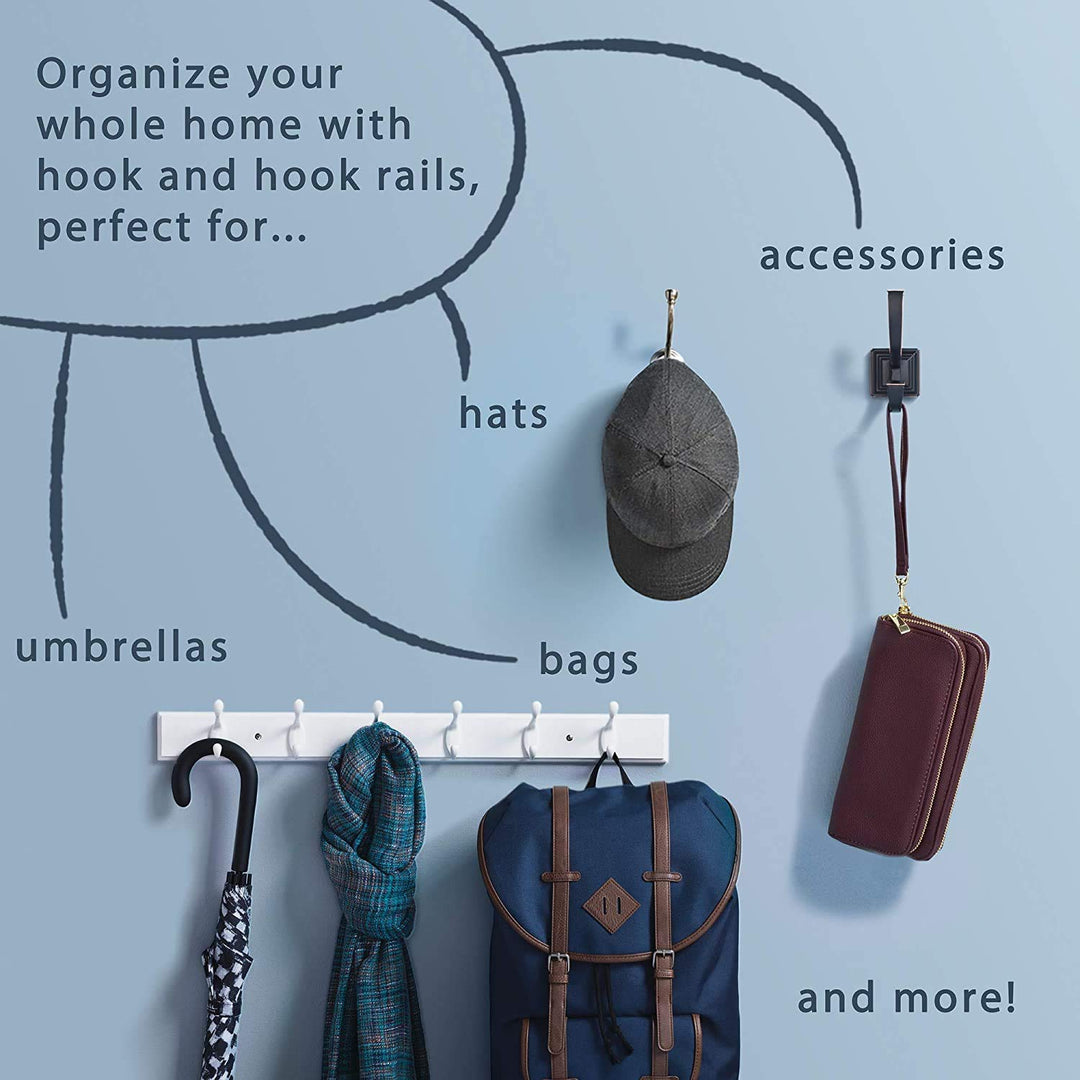 FBSPRH5-AB-C Single Prong Robe Hook (5 Pack), 5 Piece, Antique Brass, 5 Count