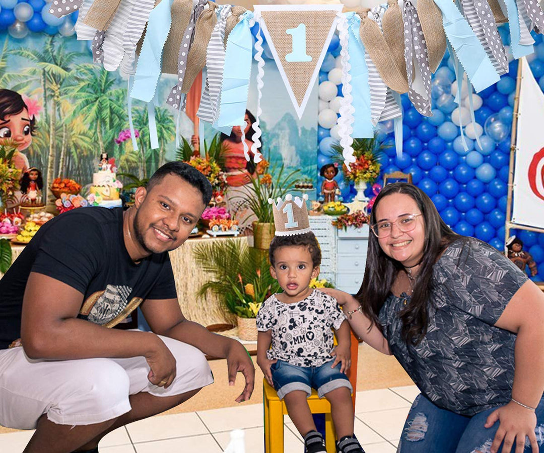 High Chair Banner For 1st Birthday - First Birthday Decorations For Photo Booth Props, Birthday Souvenir and Gifts For Kids,Birthday Package for Baby (BABY BOY)