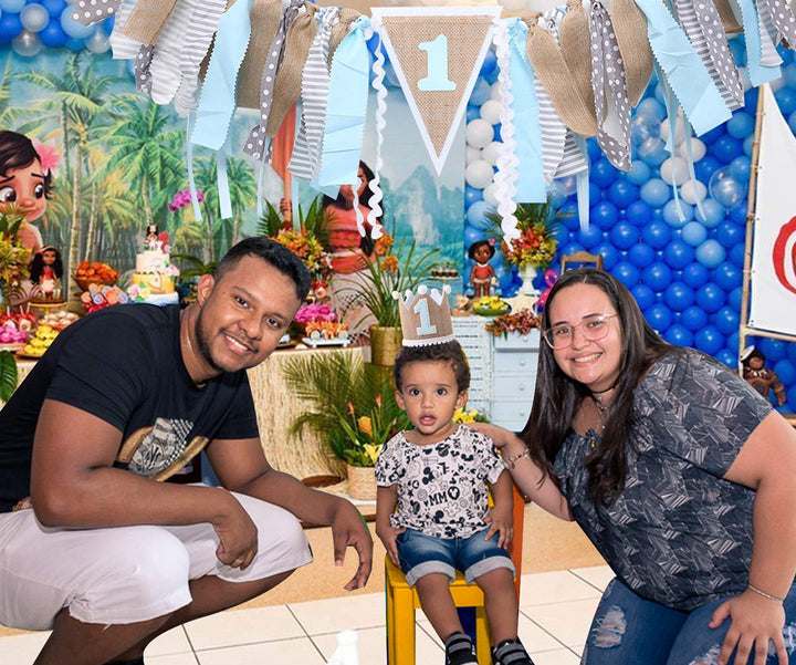 High Chair Banner For 1st Birthday - First Birthday Decorations For Photo Booth Props, Birthday Souvenir and Gifts For Kids,Birthday Package for Baby (BABY BOY)