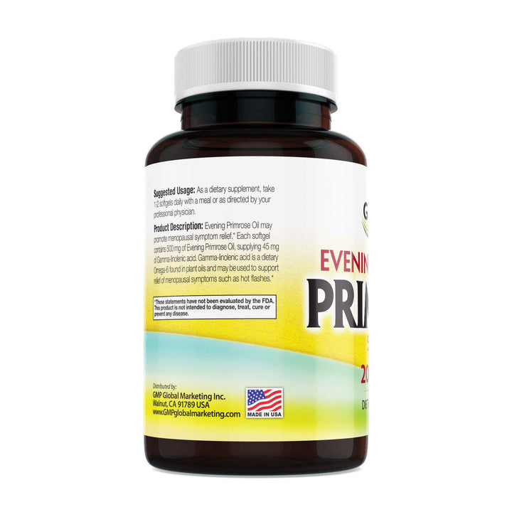 GMP Vitas Evening Primrose Oil-Maintain Smooth-Healthy Looking Skin-Supports hormonal Balance-Supports hormonal Balance (1)