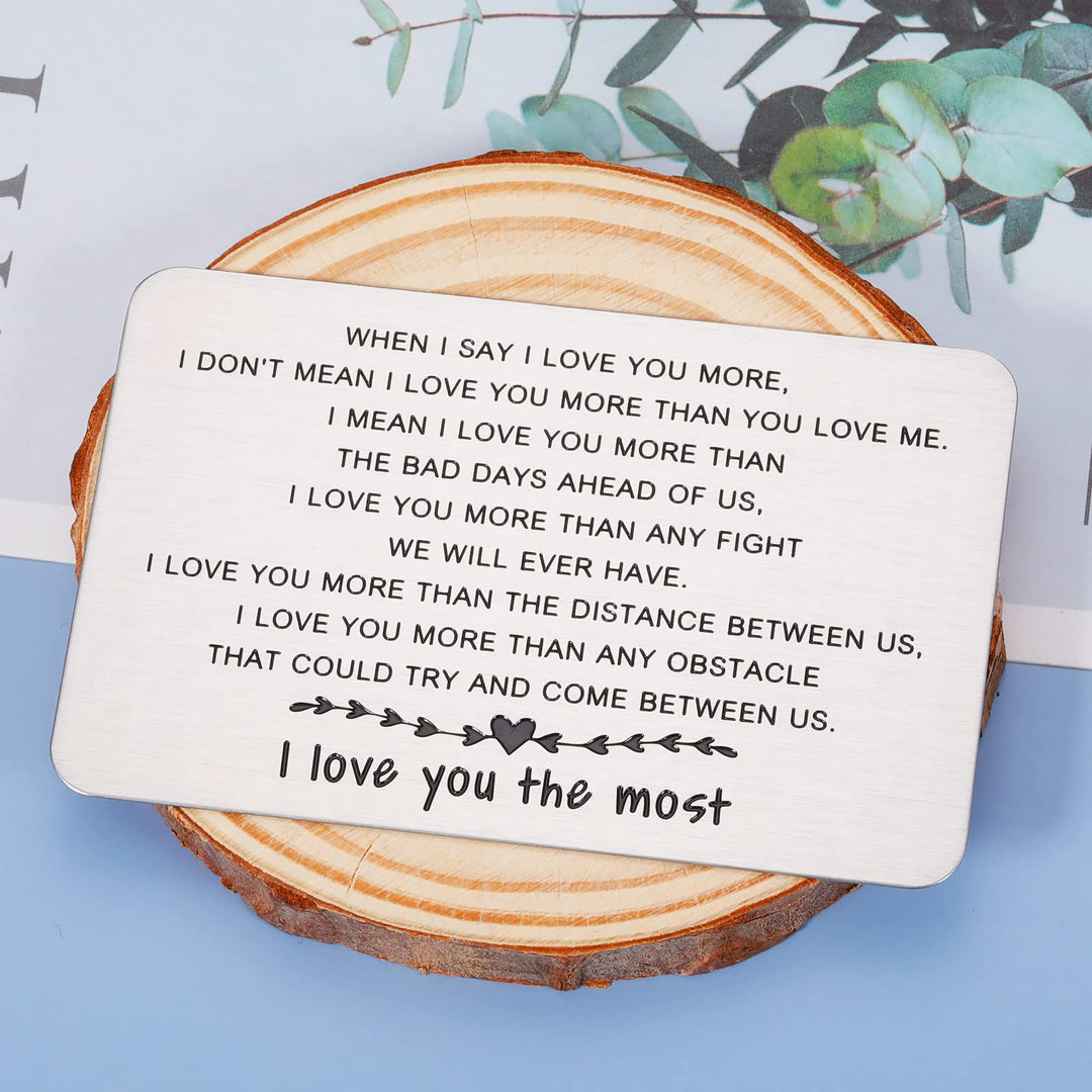 Christmas Gift for Women Stocking Stuffers for Men for Him Boyfriend Husband Gifts for Birthday from Girlfriend Wife Mini Love Note Anniversary Wedding Gifts For Groom Bride Wallet Card Insert Gifts